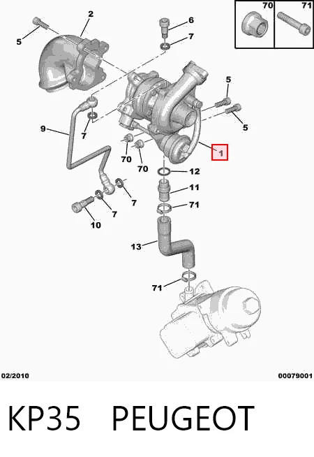 KP35 Peugeot/Citroen Turbo para motor