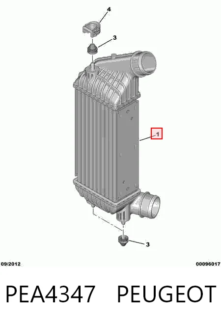 Intercooler PEA4347 PEUGEOT