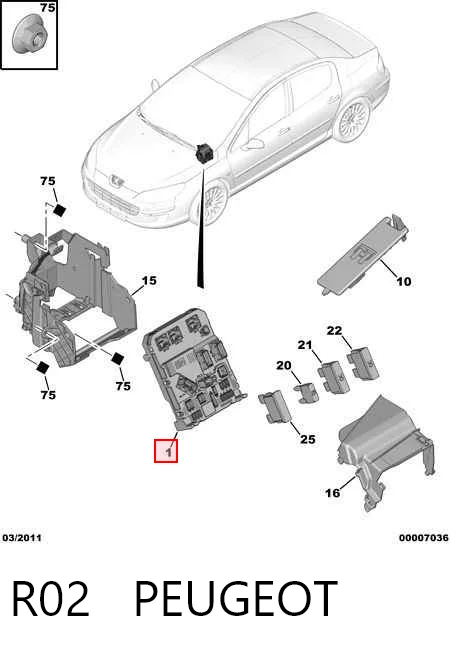 Módulo de confort Peugeot 407 sedán (6D) (2004 - 2011) precio, desde 124,87 EUR