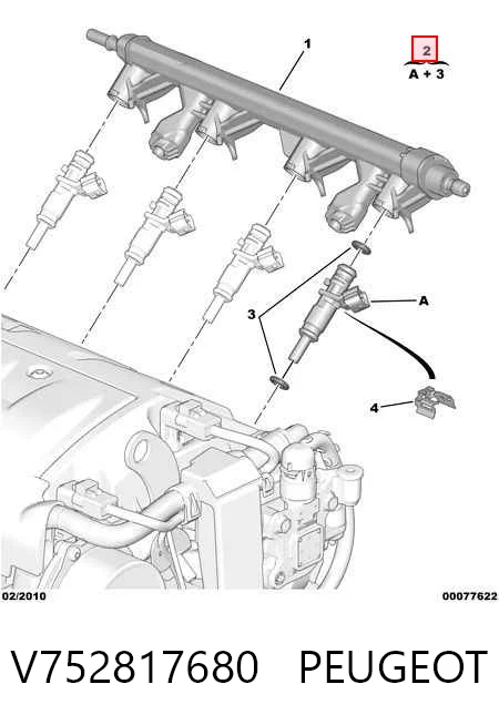 V752817680 Peugeot/Citroen Inyector de combustible