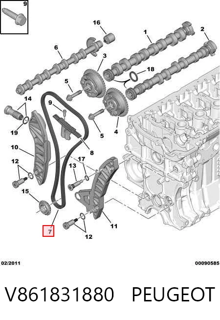  Cadena de distribución BMW 3 