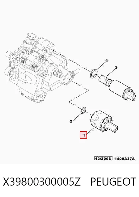 X39800300005Z Peugeot/Citroen Válvula reguladora de presión del sistema common rail