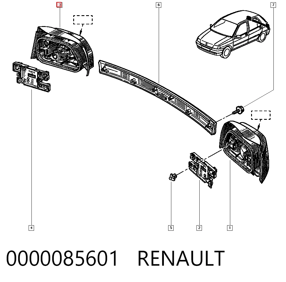 Piloto trasero derecho Renault Clio I hatchback (BC57, 5357) (1990 - 1998) precio, desde 43,14 EUR