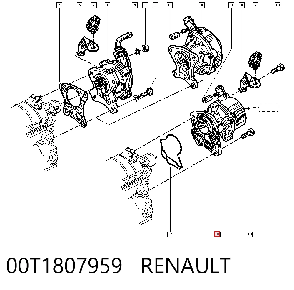 Bomba de vacío de frenado para Renault Trafic I TXX