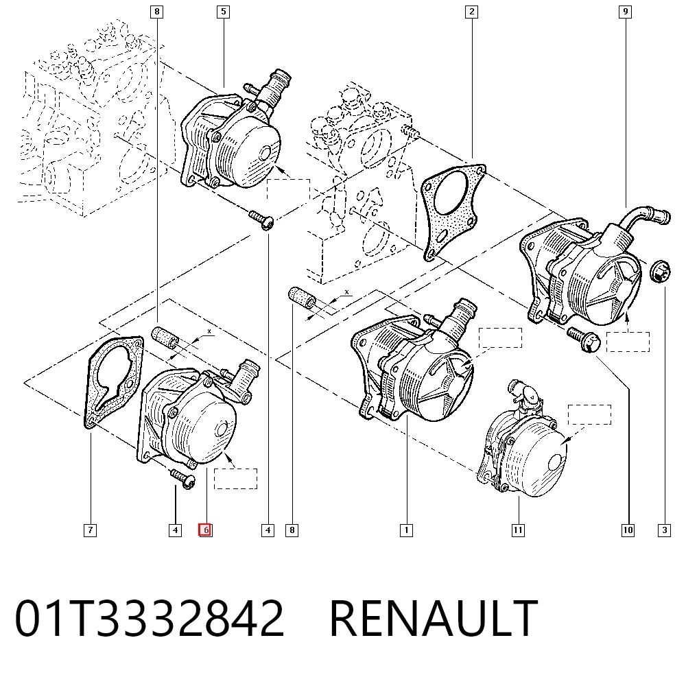 Bomba de vacío del sistema de frenado Renault Laguna I hatchback (B56, 556) (1993 - 2002) precio, desde 38,25 EUR