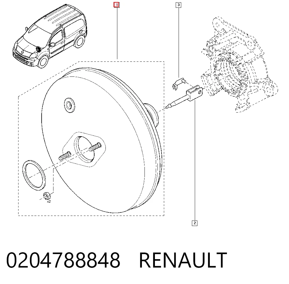 Servofreno Renault Kangoo II furgoneta (FW0) (2008 - 2021) precio, desde 49,37 EUR