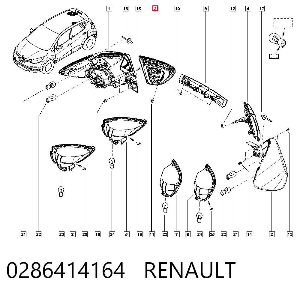 LLI491 Magneti Marelli Piloto trasero interior derecho