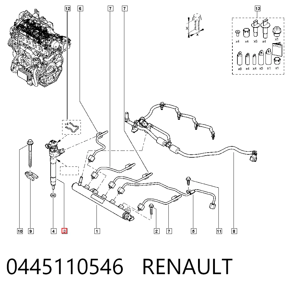 Inyector 445110546 Bosch