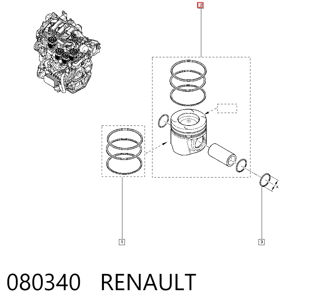 Pistón Nissan/Infiniti 080340