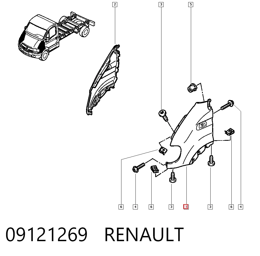  Aleta delantera izquierda Renault Trucks Mascott 