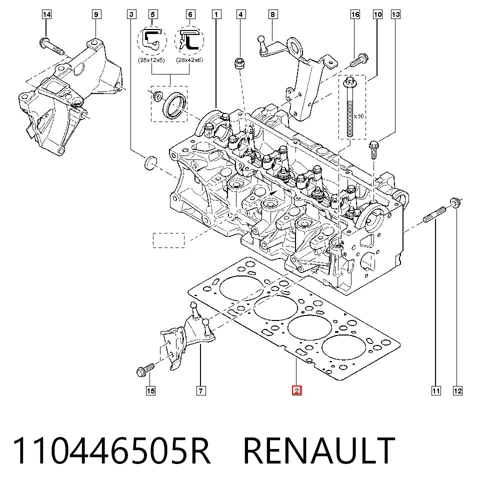 Empaque de culata Renault Clio II (SB0)