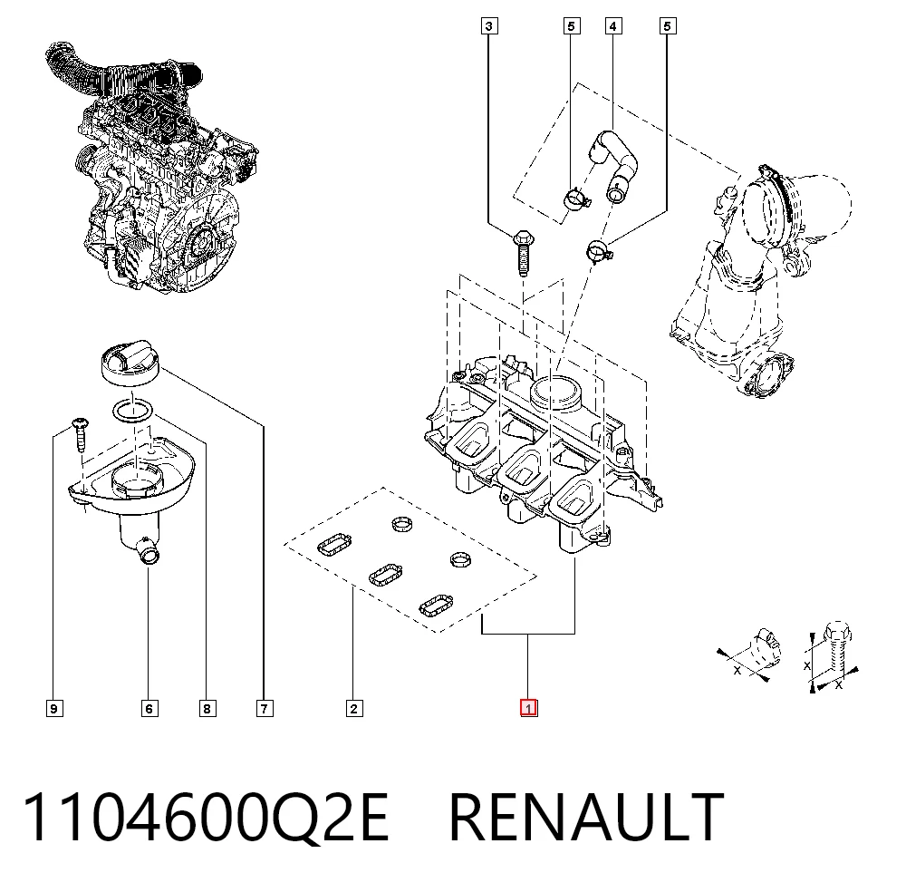 95519045 General Motors Separador de aceite del sistema de ventilación del cárter
