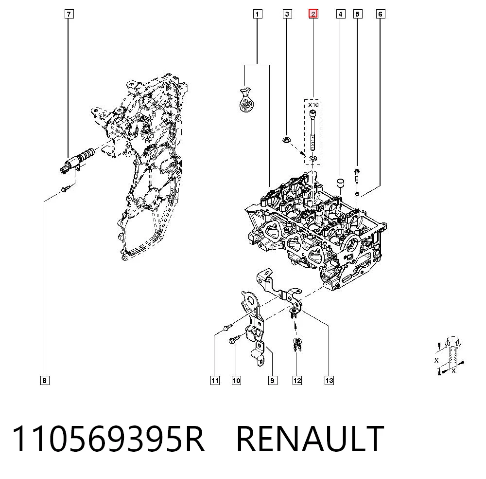 Tornillo culata para Renault CAPTUR HF