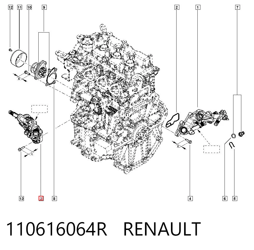 Caja termostato SANDERO II hatchback (2012-2026) original desde 53,72 €