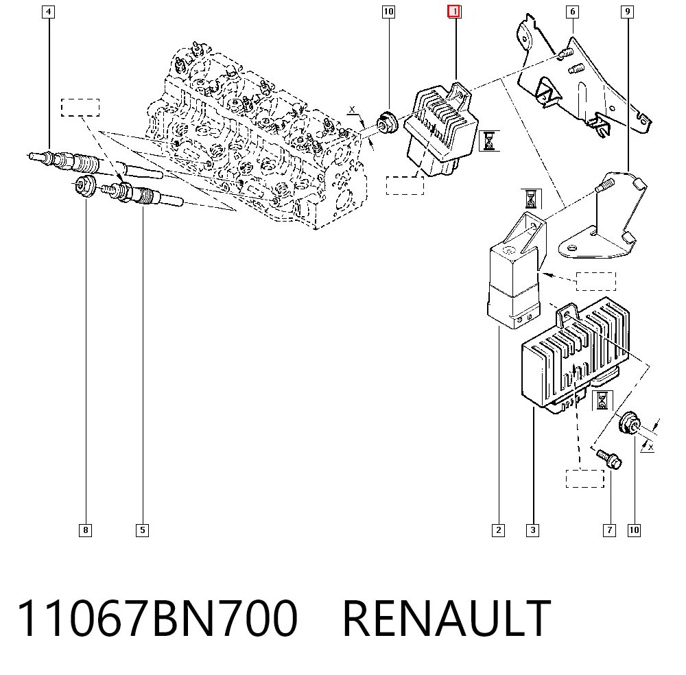 Relé de precalentamiento Renault Clio III hatchback comprar en España