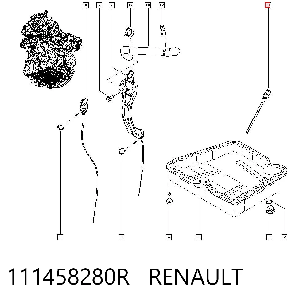 Sensor de nivel de aceite para Renault Master III FV