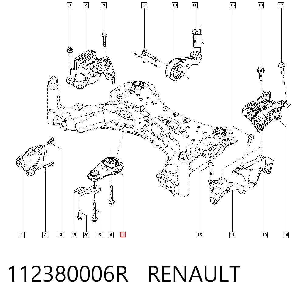 Taco de motor trasero Renault Megane III hatchback comprar en España
