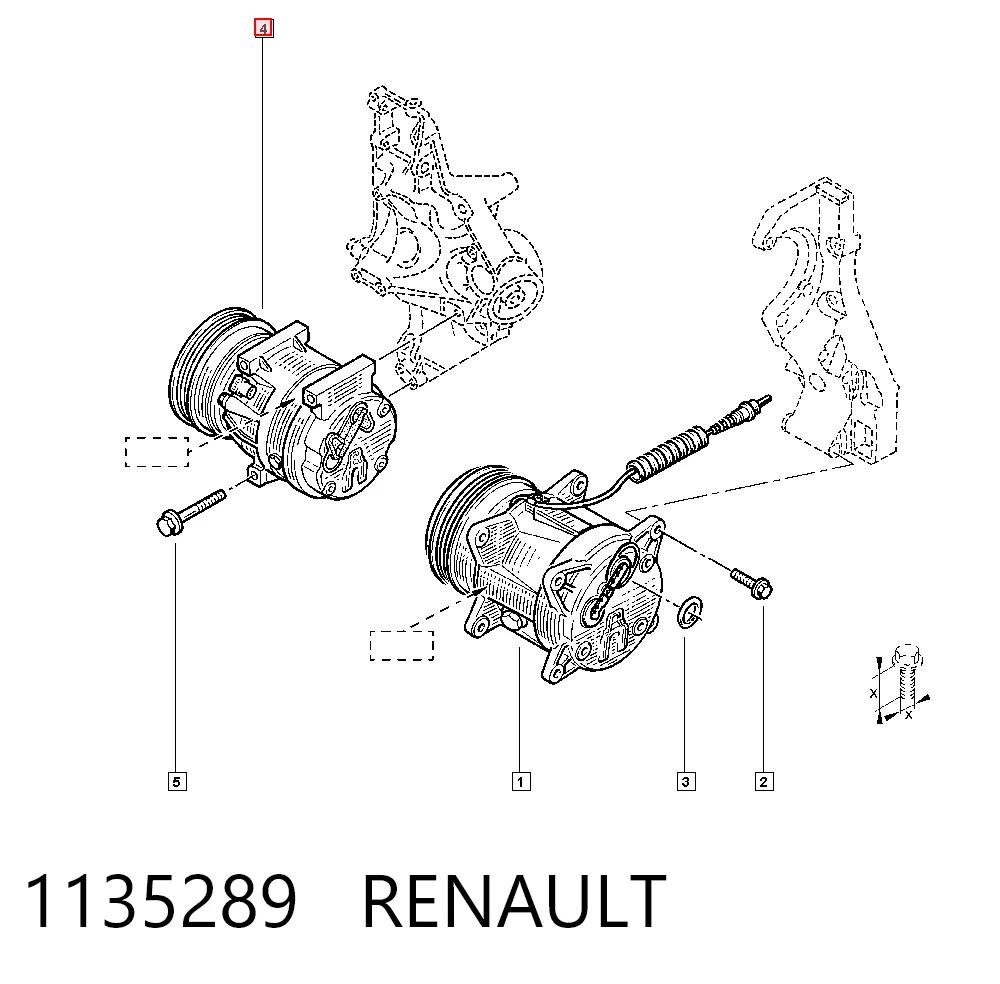 1135289 Renault (RVI) Compresor climatizador
