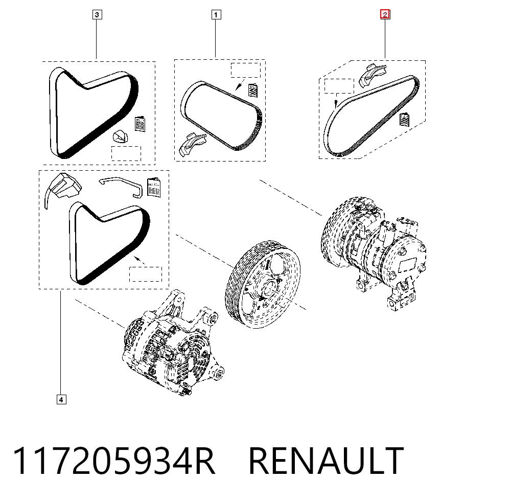 Correa de accesorios 117205934R RENAULT