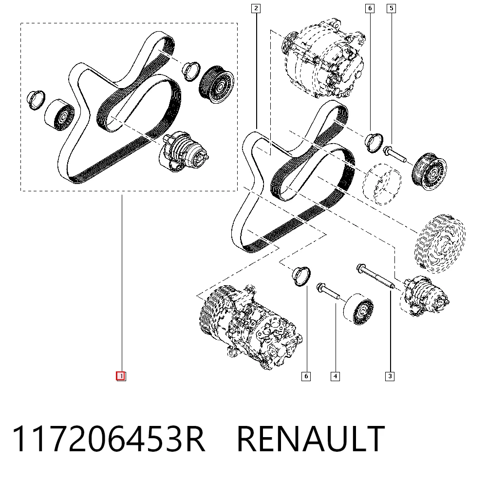 Correa de transmisión Renault DOKKER  monovolumen comprar en España