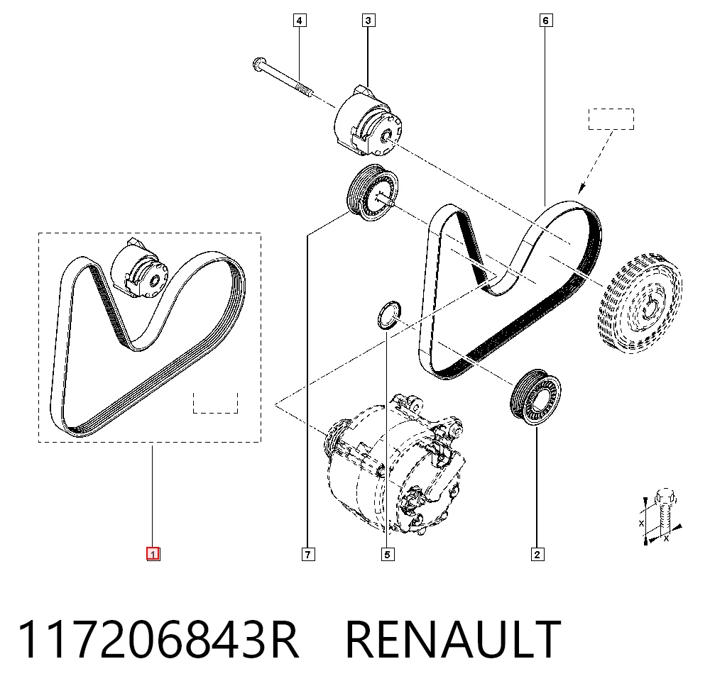 Correa de transmisión, completo Renault LOGAN II (2013-2026)