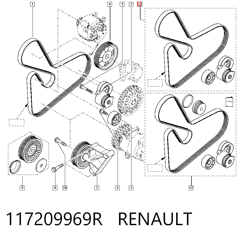  Correa de transmisión Renault Laguna 1