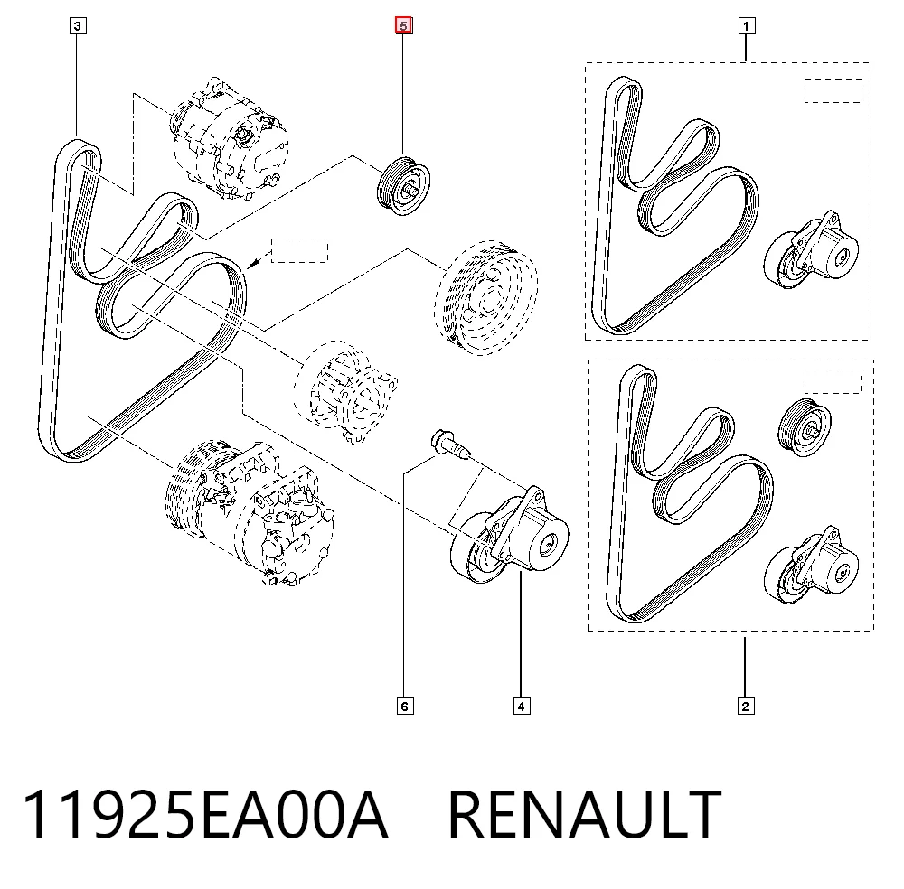 Rodillo guia para Renault Koleos  (HY0)