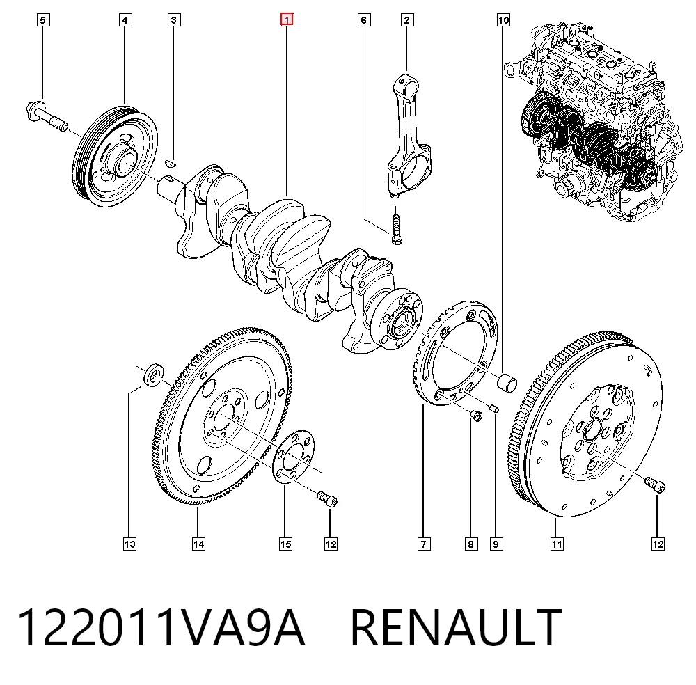 Cigüeñal para Nissan X-Trail T31