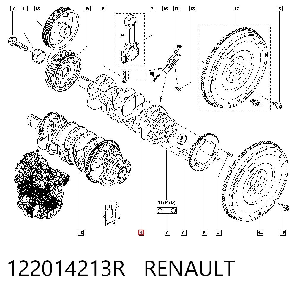Cigüeñal Renault Master III furgoneta (FV) (2010 - 2024) precio, desde 485,99 EUR