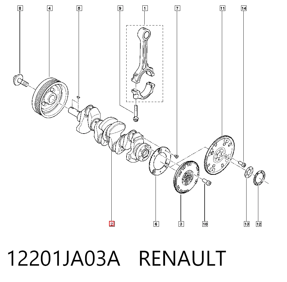 Cigüeñal para Nissan X-Trail T30
