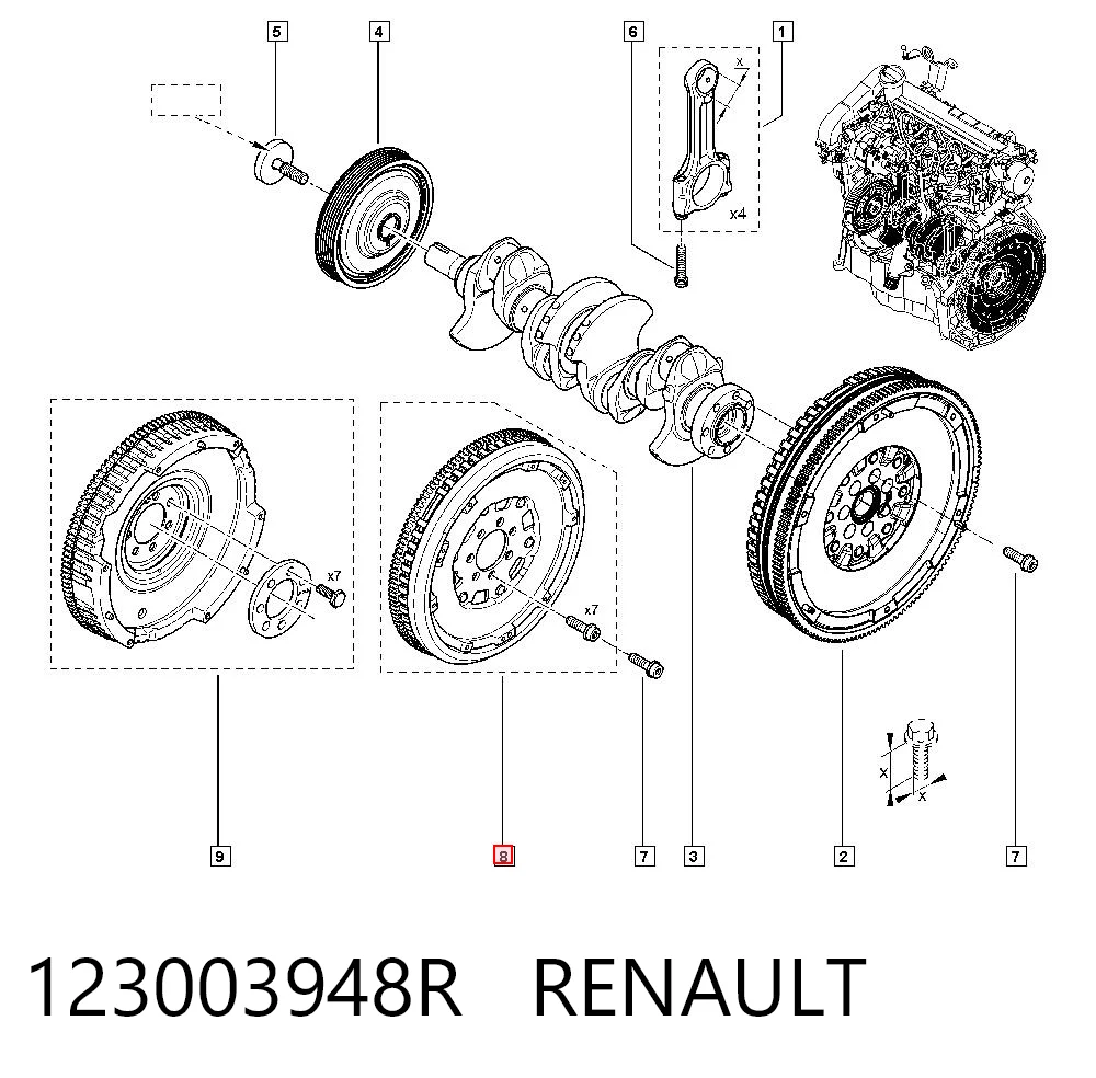 Volante de inercia Renault Scenic II (JM0, JM1)