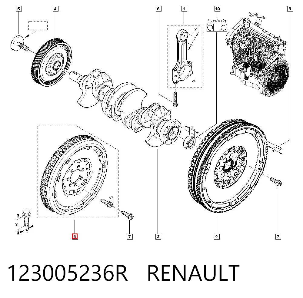 Volante de motor Renault DUSTER II (2017-2026)