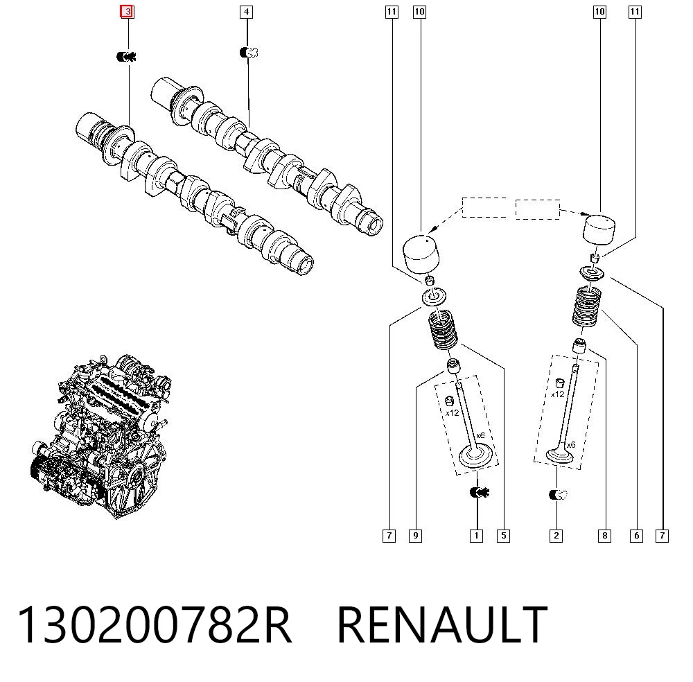 Comprar Árbol de levas de admisión Nissan Micra  K14 a bajo precio