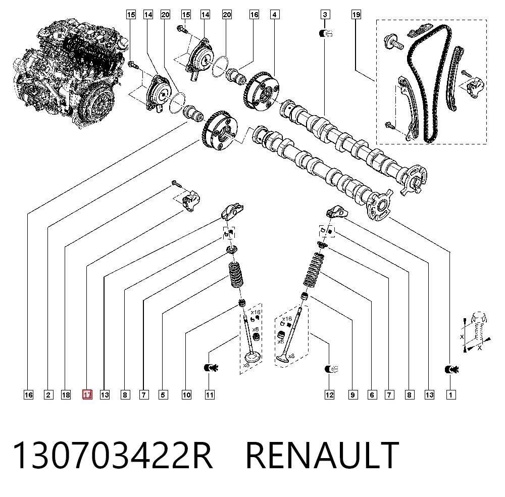 Comprar Tensor de cadena de distribución Renault CAPTUR II HF a bajo precio