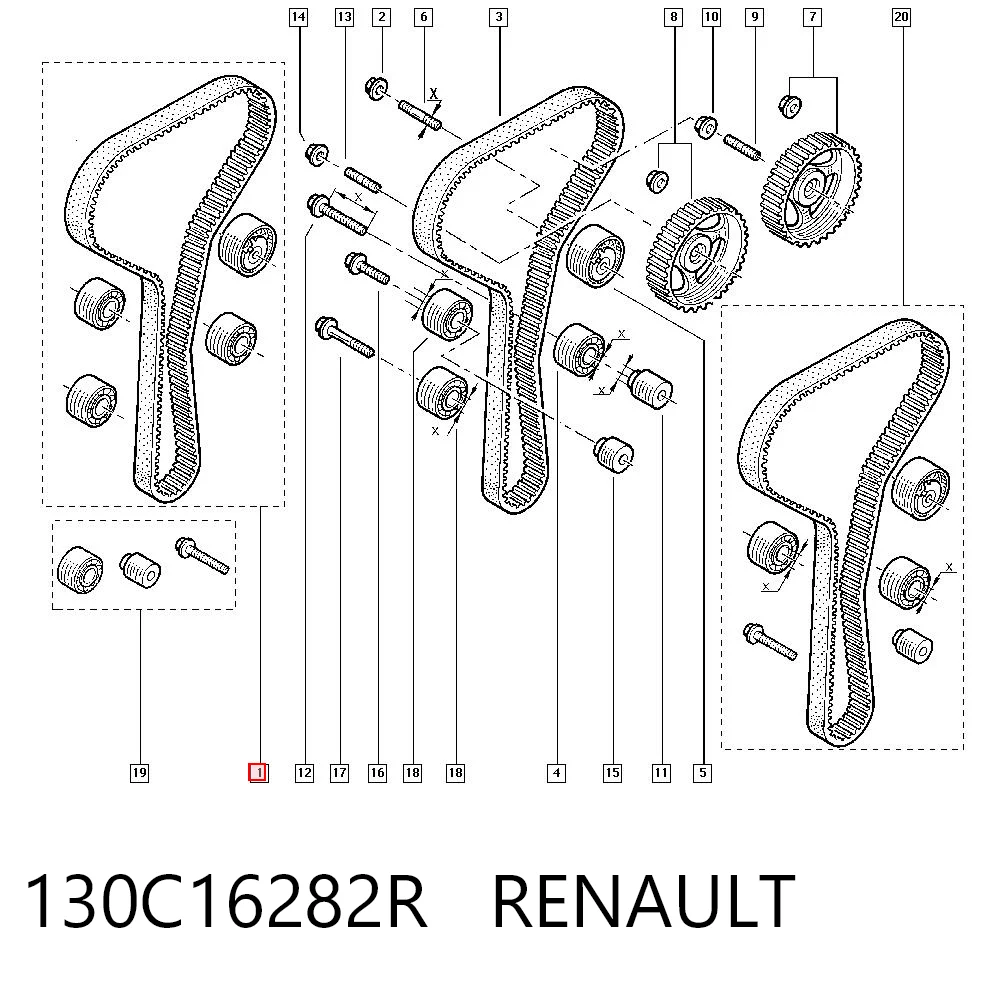 Rodillo tensor cadena Renault Trafic II (JL)