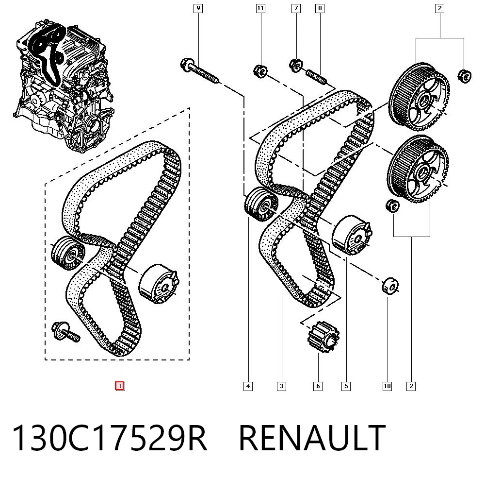 Juego de correas dentadas Renault Clio III desde 92,86 €