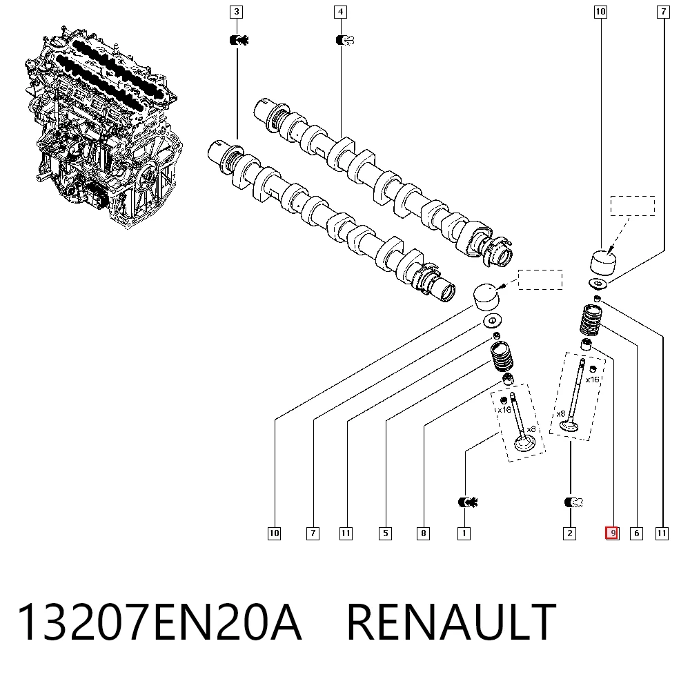 Empaquetadura De Aceite De Valvula para Nissan Sunny III N14