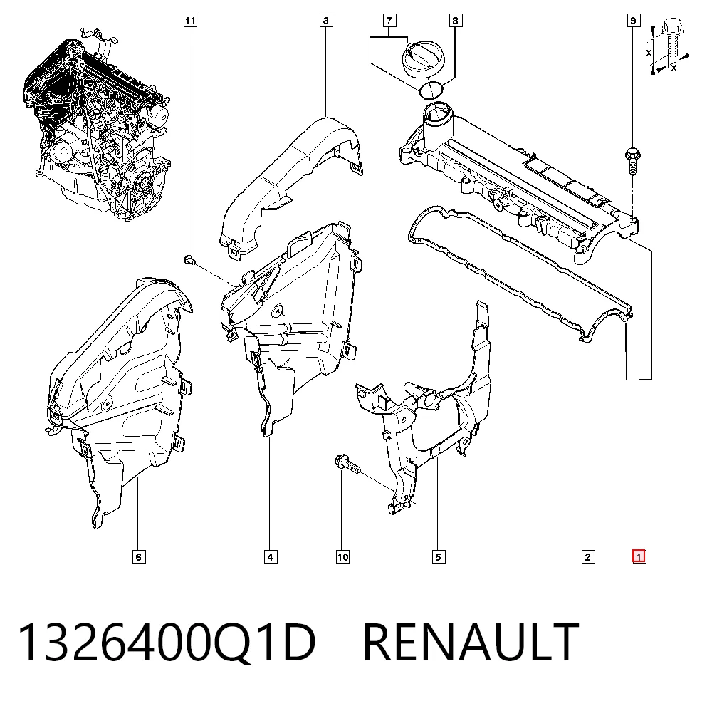Comprar Tapa de balancines Renault Kangoo KC0, KC1 a bajo precio