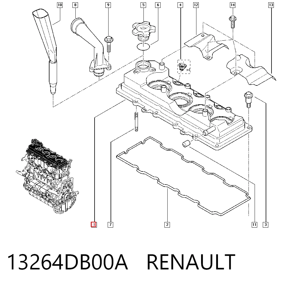 Tapa de balancines 93180274 General Motors