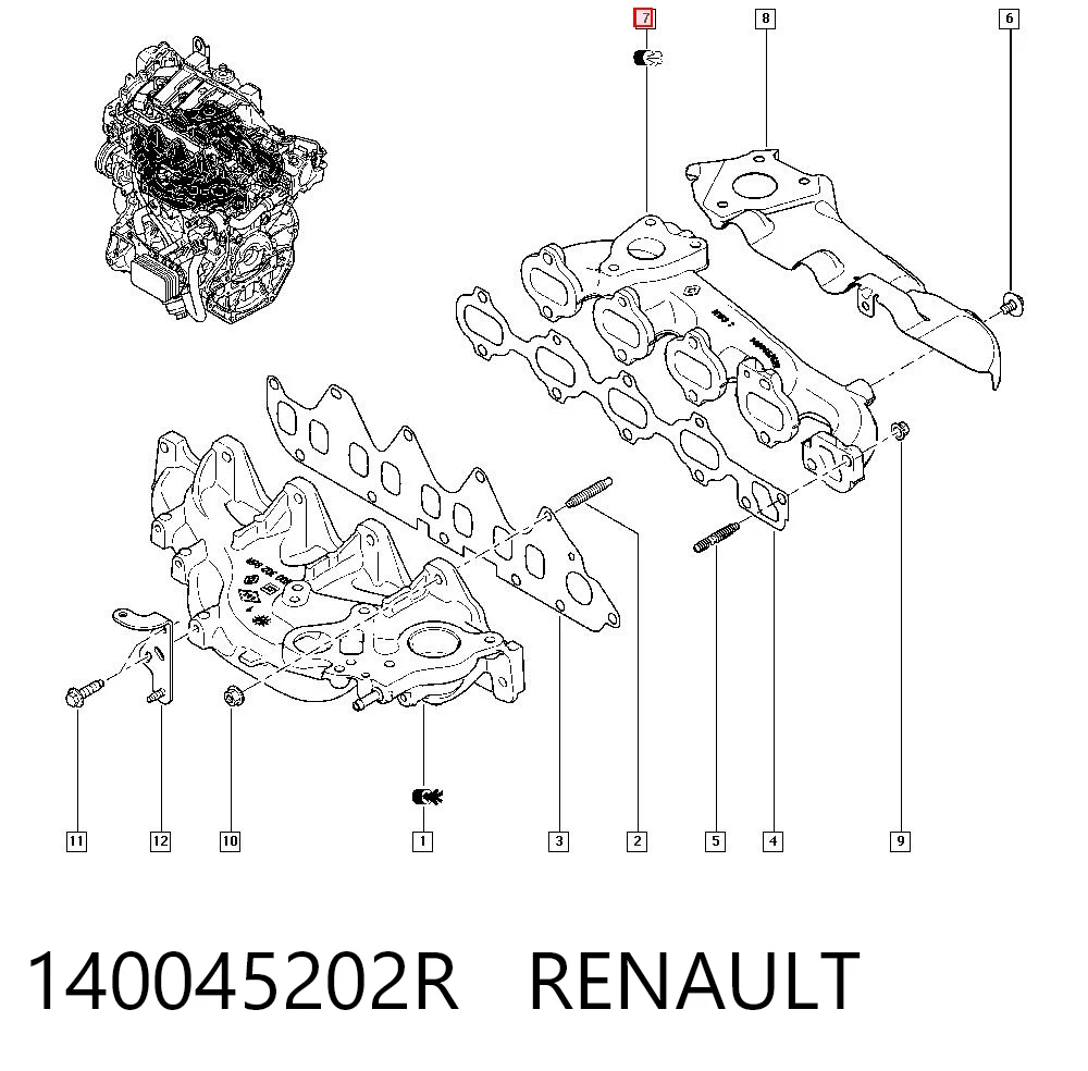 Sistema de escape del motor Renault Scenic III