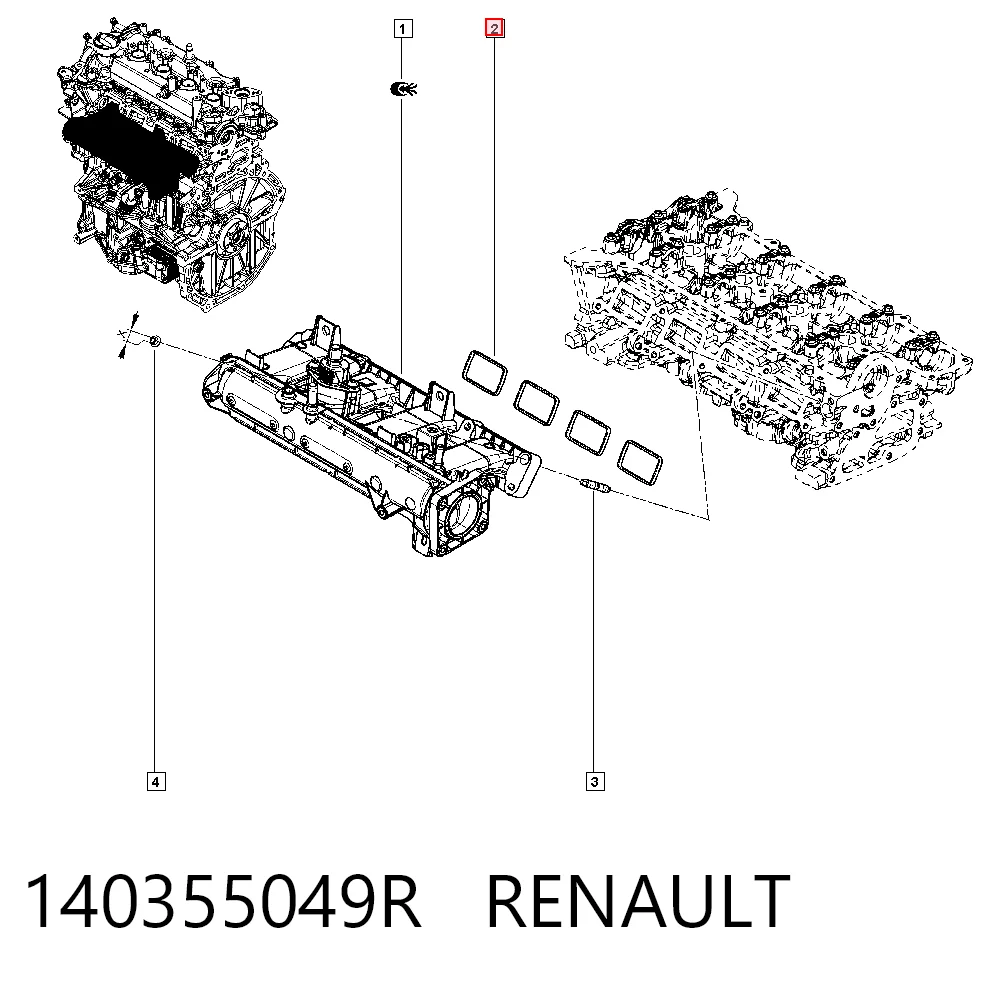 Junta colector de admisión Megane IV sedán (2016-2026) original desde 4,28 €