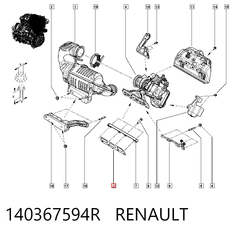 Junta colector escape para Mercedes A W177