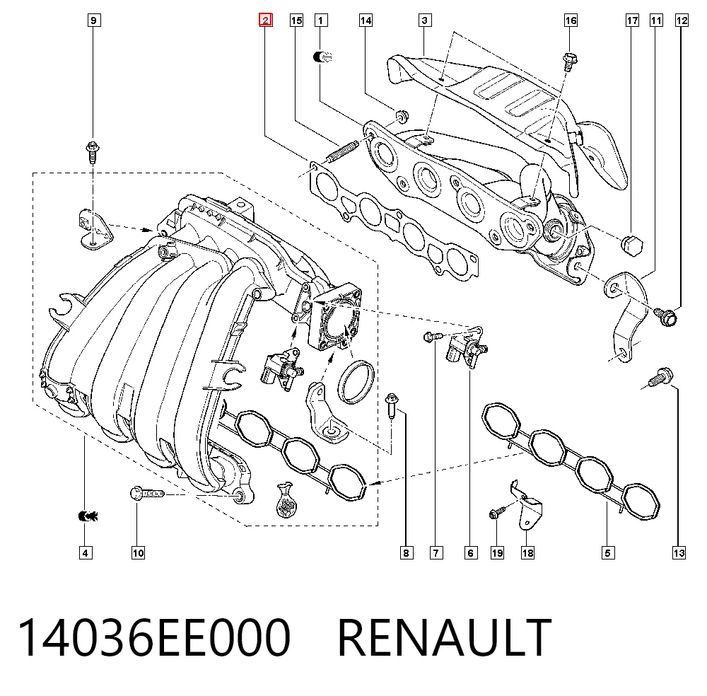 Precio del repuesto Junta de colector de escape JUKE  hatchback