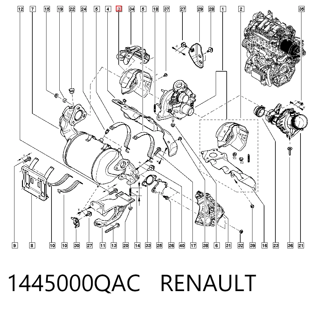 Comprar 6000616878 Fiat/Alfa/Lancia Escudo térmico del colector de escape