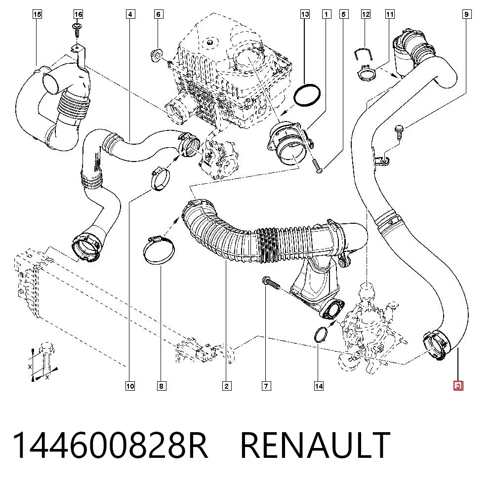 Tubo intercooler 166346 NRF