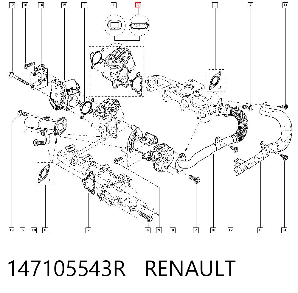 Comprar Válvula EGR de recirculación de gases Renault Master III FV a bajo precio