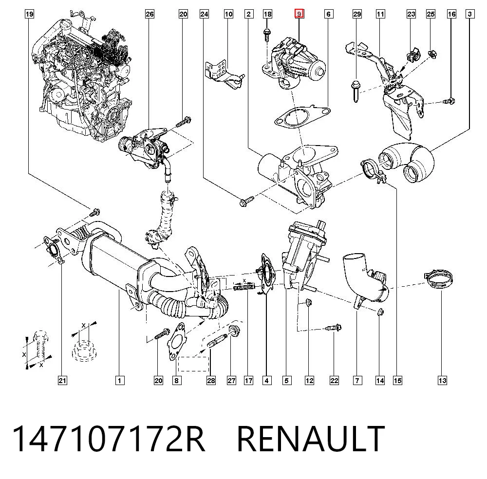 Válvula EGR Renault DUSTER II (2017-2026)