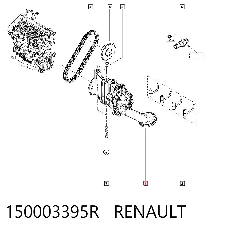 Precio del repuesto Bomba de aceite del motor DUSTER II SUV