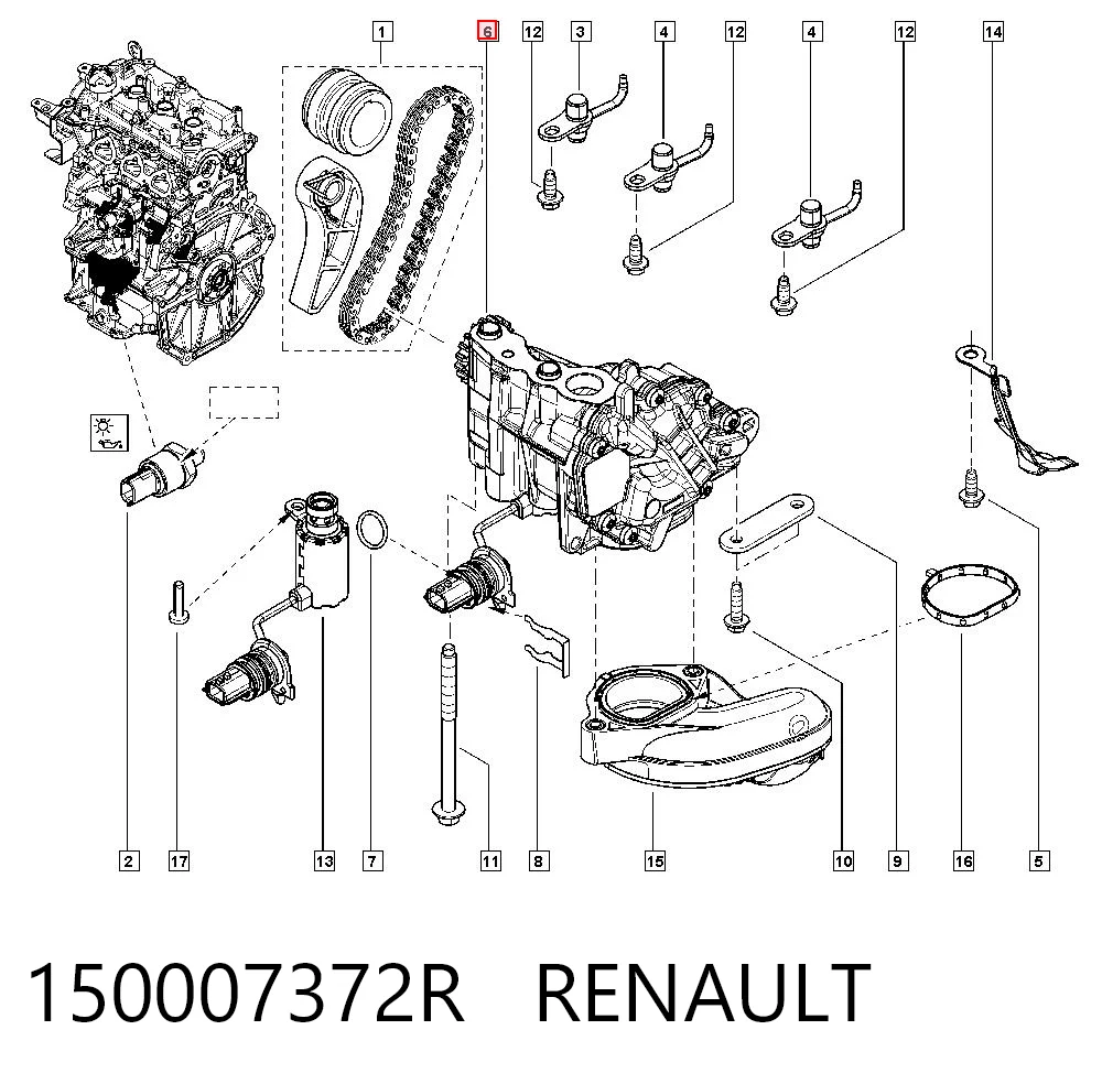 150007372R Renault (RVI) Bomba de aceite