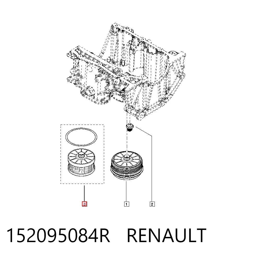 152095084R Renault (RVI) Filtro aceite